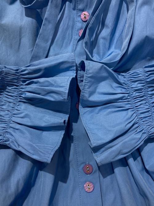 machatt（マチャット）machatt (マチャット) リボンバックティアードドレスワンピース ブルー サイズ:FREEの古着・服飾アイテム