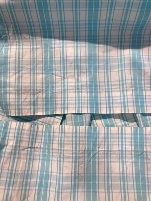 DRAWER（ドゥロワー）DRAWER (ドゥロワー) コットン チェックロングスカート ブルー サイズ:36の古着・服飾アイテム
