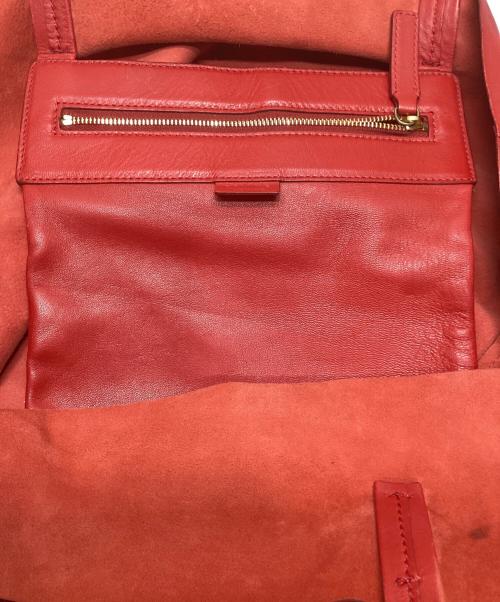 CELINE（セリーヌ）CELINE (セリーヌ) ホリゾンタル カバトートバッグ レッドの古着・服飾アイテム