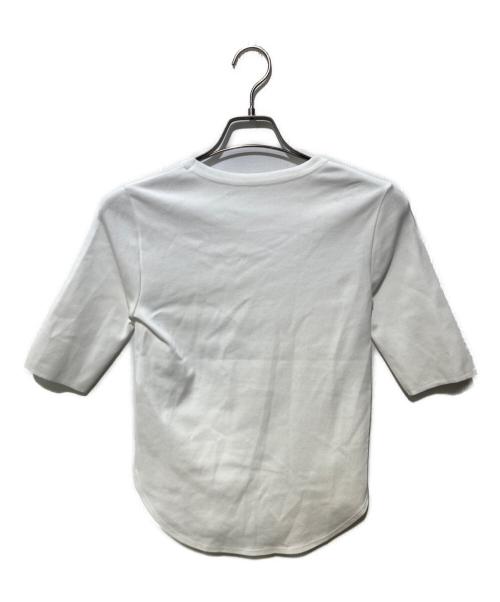 SOEJU（ソージュ）SOEJU (ソージュ) 5部袖ニットソー ホワイト サイズ:記載なしの古着・服飾アイテム