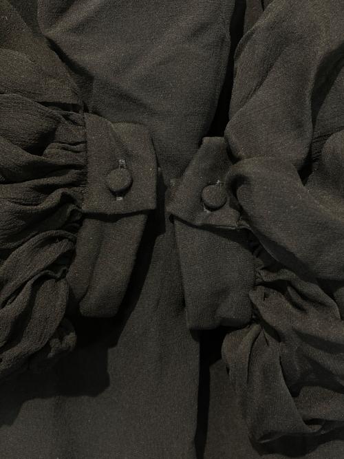 Saint Laurent Paris（サンローランパリ）Saint Laurent Paris (サンローランパリ) Sheer Drape RibbonBlouse ブラック サイズ:34の古着・服飾アイテム