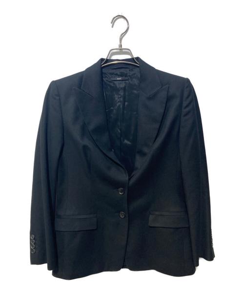 HUGO BOSS（ヒューゴ ボス）HUGO BOSS (ヒューゴ ボス) カシミア混2Bピークドラペルジャケット&セミフレアタックパンツ ブラック サイズ:USA10の古着・服飾アイテム