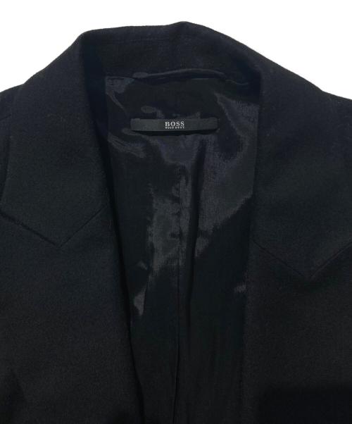 HUGO BOSS（ヒューゴ ボス）HUGO BOSS (ヒューゴ ボス) カシミア混2Bピークドラペルジャケット&セミフレアタックパンツ ブラック サイズ:USA10の古着・服飾アイテム
