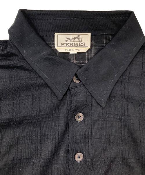 HERMES（エルメス）HERMES (エルメス) ポロシャツ ブラック サイズ:XXLの古着・服飾アイテム