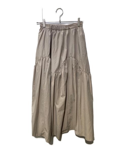HER LIP TO（ハーリップトゥ）Her lip to (ハーリップトゥ) Round Tiered Long Skirt ベージュ サイズ:Sの古着・服飾アイテム