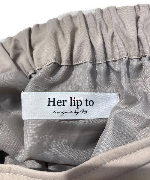 HER LIP TO（ハーリップトゥ）Her lip to (ハーリップトゥ) Round Tiered Long Skirt ベージュ サイズ:Sの古着・服飾アイテム