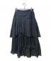 Her lip to（ハーリップトゥ）の古着「Sheer Pleated Tiered Skirt」｜ブラック
