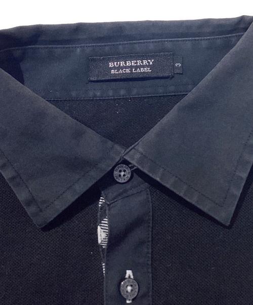 BURBERRY BLACK LABEL（バーバリーブラックレーベル）BURBERRY BLACK LABEL (バーバリーブラックレーベル) ポロシャツ ブラック サイズ:SIZE 3の古着・服飾アイテム