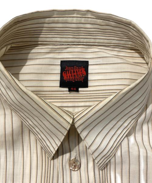 Jean Paul GAULTIER（ジャンポールゴルチェ）Jean Paul GAULTIER (ジャンポールゴルチェ) ストライプシャツ アイボリー サイズ:48の古着・服飾アイテム