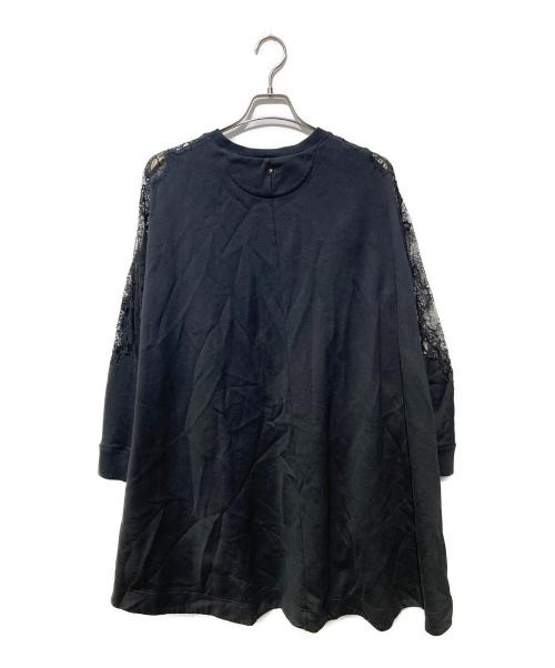 VALENTINO（ヴァレンティノ）VALENTINO (ヴァレンティノ) レーススウェットワンピース ブラック サイズ:Sの古着・服飾アイテム