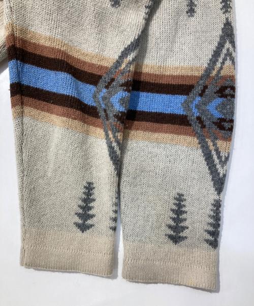 PENDLETON（ペンドルトン）PENDLETON (ペンドルトン) チマヨ柄 ウールカーディガン ベージュ サイズ:Mの古着・服飾アイテム