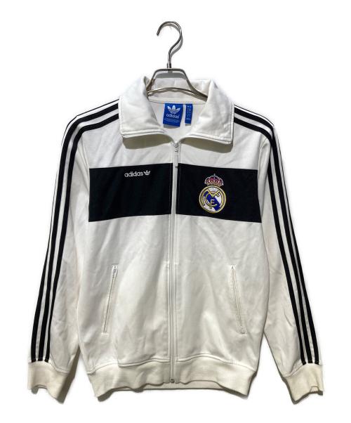adidas（アディダス）adidas (アディダス) トラックジャケットレアルマドリード ホワイト サイズ:Mの古着・服飾アイテム