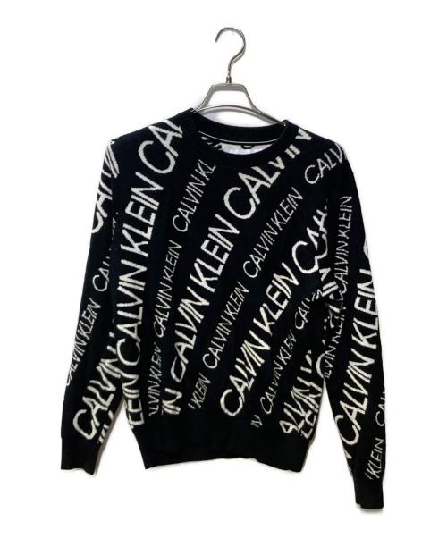 Calvin Klein Jeans（カルバンクラインジーンズ）Calvin Klein Jeans (カルバンクラインジーンズ) ロゴニット ブラック サイズ:Mの古着・服飾アイテム
