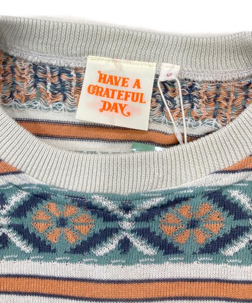 have a good day（ハブ ア グッド デイ）have a good day (ハブ ア グッド デイ) JACQUARD T-SHIRT グリーン サイズ:2の古着・服飾アイテム