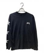 stussyステューシー）の古着「プリントロゴカットソー」｜ブラック