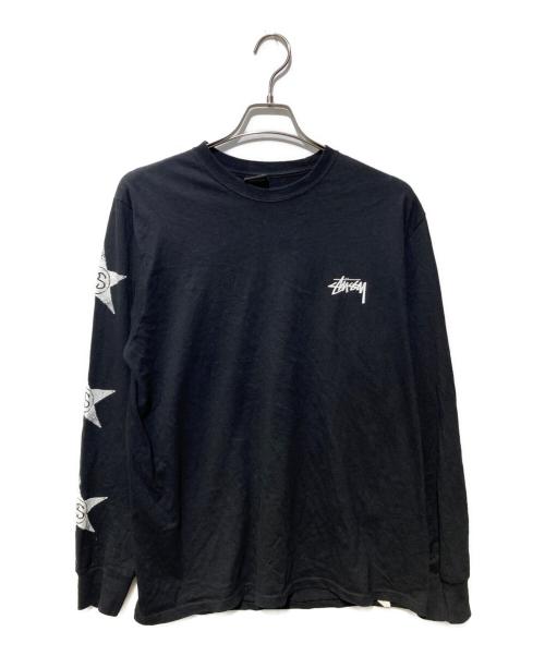 stussy（ステューシー）stussy (ステューシー) プリントロゴカットソー ブラック サイズ:Mの古着・服飾アイテム