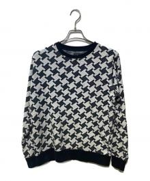 stussy（ステューシー）の古着「クルーネックニット」｜ホワイト×ブラック