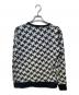 stussy (ステューシー) クルーネックニット ホワイト×ブラック サイズ:S：4000円