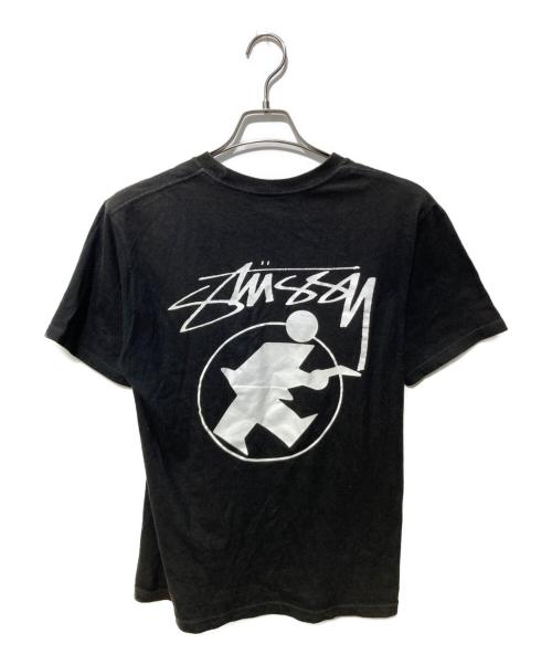 stussy（ステューシー）stussy (ステューシー) GUITAR MANプリントTシャツ ブラック サイズ:Sの古着・服飾アイテム
