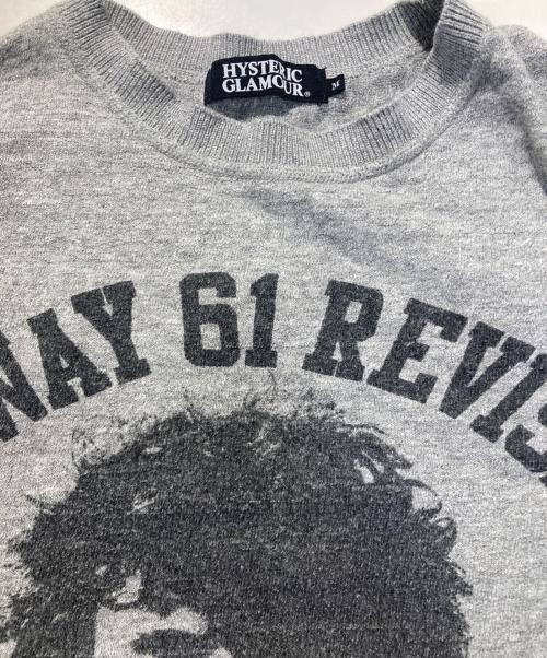 Hysteric Glamour（ヒステリックグラマー）Hysteric Glamour (ヒステリックグラマー) 半袖ニットTシャツ グレー サイズ:Mの古着・服飾アイテム