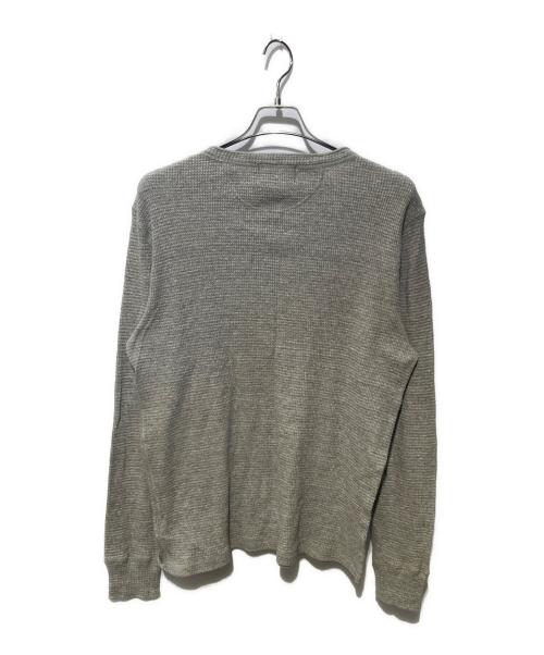 RRL（ダブルアールエル）RRL (ダブルアールエル) ワッフルヘンリーネックカットソー グレー サイズ:Lの古着・服飾アイテム