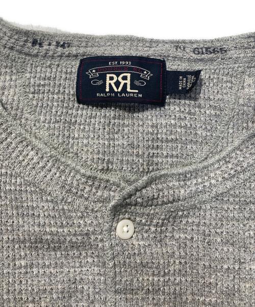 RRL（ダブルアールエル）RRL (ダブルアールエル) ワッフルヘンリーネックカットソー グレー サイズ:Lの古着・服飾アイテム