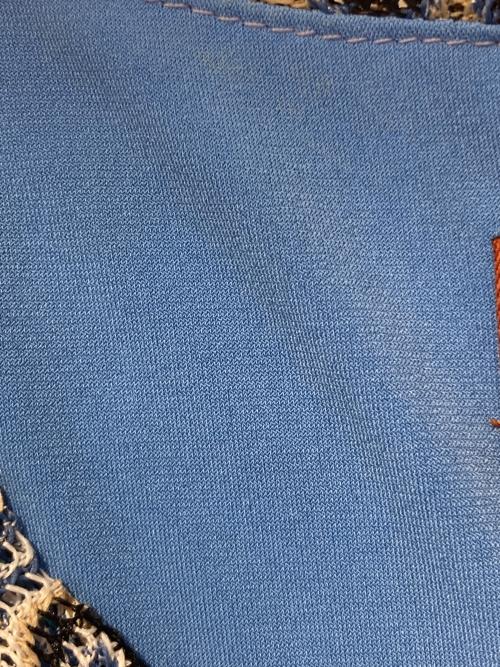 missoni（ミッソーニ）MISSONI (ミッソーニ) ジグザグノースリーブワンピース ブルー サイズ:40の古着・服飾アイテム