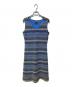 MISSONI（ミッソーニ）の古着「ジグザグノースリーブワンピース」｜ブルー