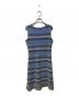 MISSONI (ミッソーニ) ジグザグノースリーブワンピース ブルー サイズ:40：4000円