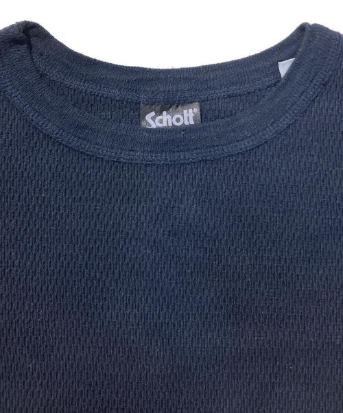 Schott（ショット）Schott (ショット) HONEYCOMB WAFFLE T-SHIRT ネイビー サイズ:Lの古着・服飾アイテム