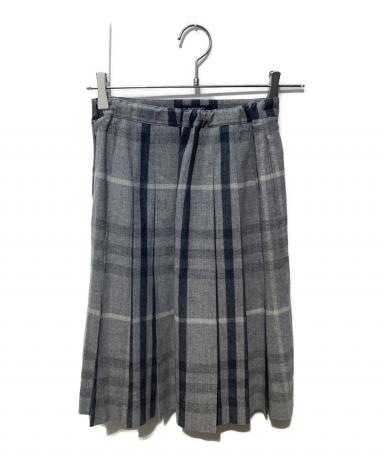 中古・古着通販】BURBERRY (バーバリー) チェックスカート グレー
