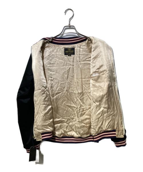 HOUSTON（ヒューストン）HOUSTON (ヒューストン) VELVETTEN SOUVENIR JACKET ブラック サイズ:Lの古着・服飾アイテム