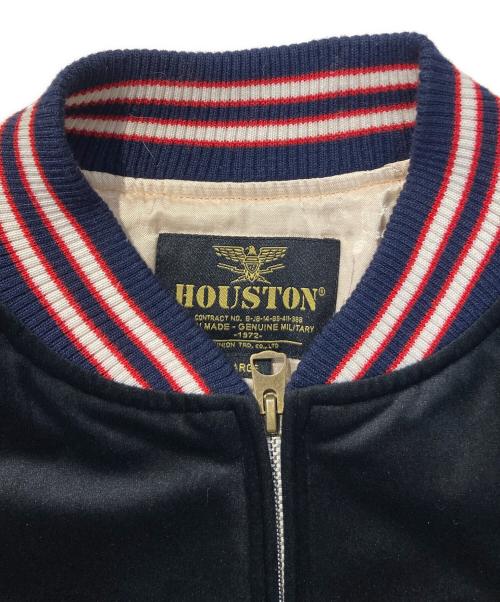 HOUSTON（ヒューストン）HOUSTON (ヒューストン) VELVETTEN SOUVENIR JACKET ブラック サイズ:Lの古着・服飾アイテム