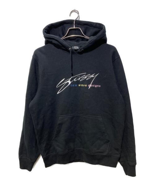 stussy（ステューシー）stussy (ステューシー) 刺繍ロゴパーカー ブラック サイズ:Sの古着・服飾アイテム