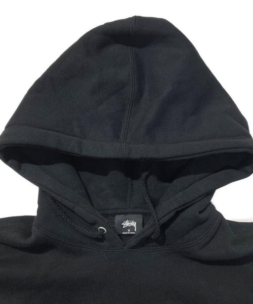 stussy（ステューシー）stussy (ステューシー) 刺繍ロゴパーカー ブラック サイズ:Sの古着・服飾アイテム