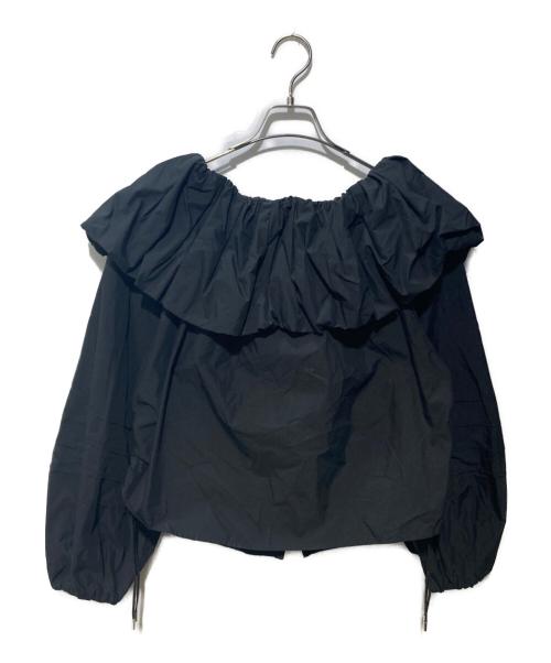 FRAY ID（フレイ アイディー）FRAY ID (フレイ アイディー) バルーンオフショルジップブラウス ブラック サイズ:FREEの古着・服飾アイテム