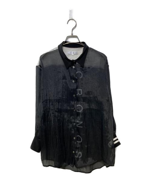 CRONOS（クロノス）CRONOS (クロノス) シアーシャツ ブラック サイズ:Sの古着・服飾アイテム