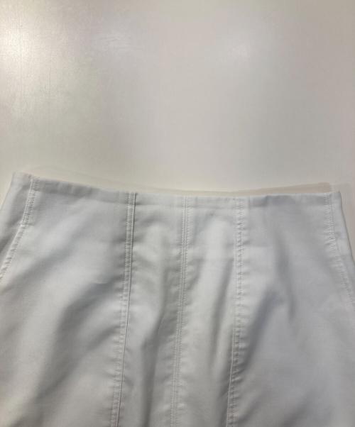 NOLLEY'S（ノーリーズ）NOLLEY'S (ノーリーズ) ウォッシャブル麻混タイトスカート ホワイト サイズ:SIZE 38の古着・服飾アイテム