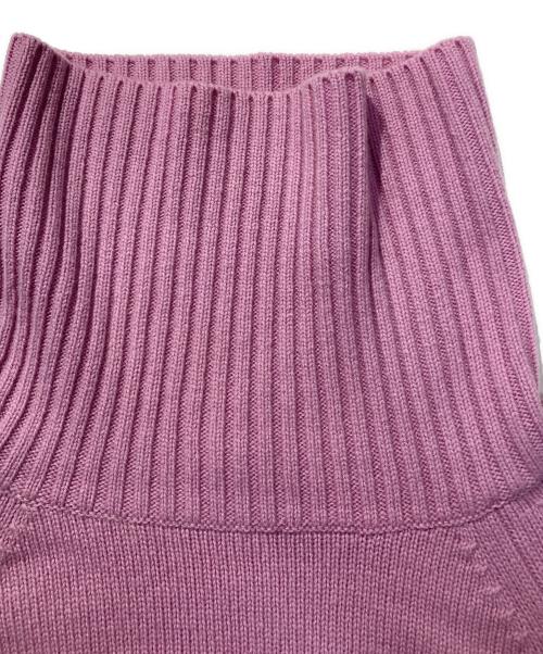 23区（ニジュウサンク）23区 (ニジュウサンク) ウールカシミヤブレンドバルキー タートルネック ニット ピンク サイズ:SIZE 38の古着・服飾アイテム