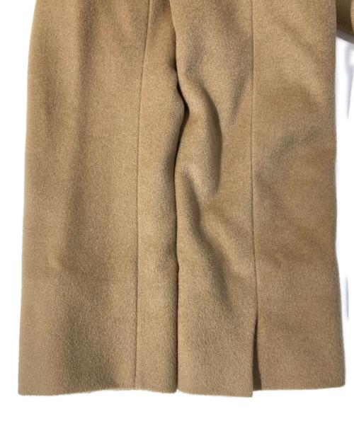 23区（ニジュウサンク）23区 (ニジュウサンク) ウールアンゴラビーバーフーデッドコート ベージュ サイズ:40の古着・服飾アイテム