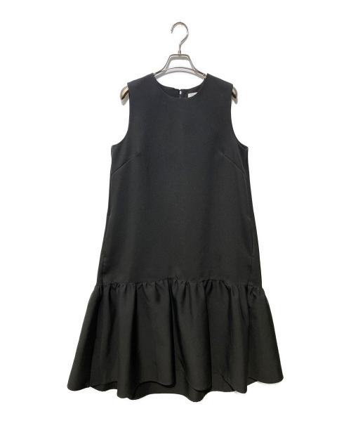 BARNEYS NEWYORK（バーニーズ・ニューヨーク）BARNEYS NEWYORK (バーニーズ・ニューヨーク) ノースリーブフレアワンピース ブラック サイズ:SIZE38の古着・服飾アイテム
