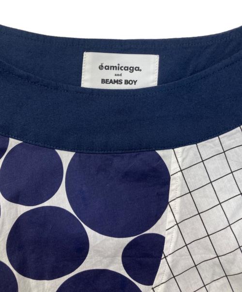 amicaga（アミーガ）amicaga (アミーガ) ブラウス ネイビー サイズ:SIZE 36の古着・服飾アイテム
