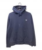 FRED PERRYフレッドペリー）の古着「Monogram Hooded Sweatshirt」｜ネイビー