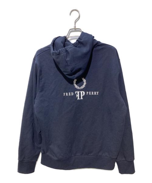 FRED PERRY（フレッドペリー）FRED PERRY (フレッドペリー) Monogram Hooded Sweatshirt ネイビー サイズ:Lの古着・服飾アイテム