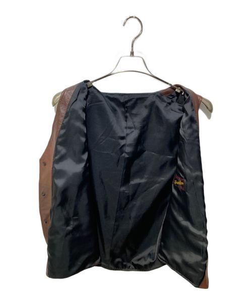FREEDOM（フリーダム）FREEDOM (フリーダム) ラムレザーベスト ブラウン サイズ:記載なしの古着・服飾アイテム