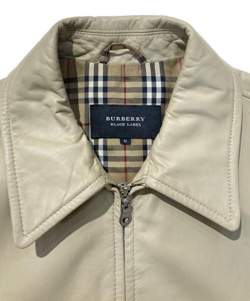BURBERRY BLACK LABEL（バーバリーブラックレーベル）BURBERRY BLACK LABEL (バーバリーブラックレーベル) シングルライダースジャケット ベージュ サイズ:Mの古着・服飾アイテム