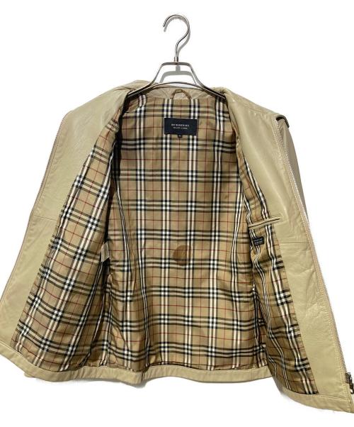 BURBERRY BLACK LABEL（バーバリーブラックレーベル）BURBERRY BLACK LABEL (バーバリーブラックレーベル) シングルライダースジャケット ベージュ サイズ:Mの古着・服飾アイテム