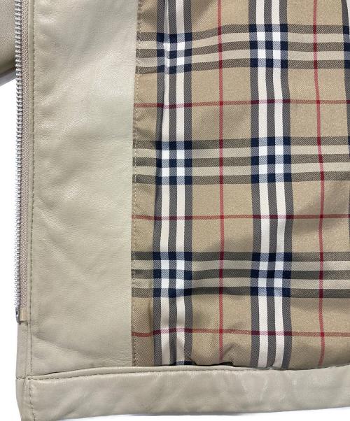 BURBERRY BLACK LABEL（バーバリーブラックレーベル）BURBERRY BLACK LABEL (バーバリーブラックレーベル) シングルライダースジャケット ベージュ サイズ:Mの古着・服飾アイテム