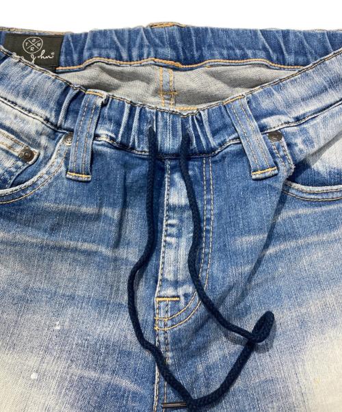 BIG JOHN（ビッグジョン）BIG JOHN (ビッグジョン) SURT (サート) ペイント加工デニムパンツ インディゴ サイズ:xsの古着・服飾アイテム