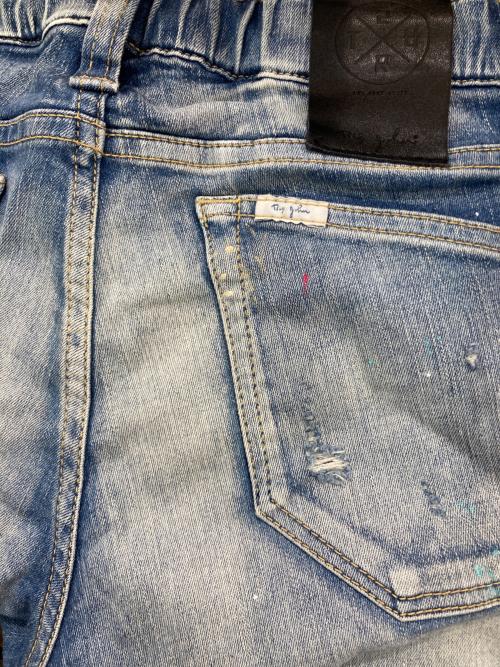 BIG JOHN（ビッグジョン）BIG JOHN (ビッグジョン) SURT (サート) ペイント加工デニムパンツ インディゴ サイズ:xsの古着・服飾アイテム
